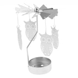 Max Christmas Decor Rotating Candle Tea Light Holder Candlestick Owl - Aladdin Shoppers