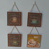 Max Shabby Chic Wood Sign Plaque Cafe Bar Decor Sign Plate Coffee Wood Poster B - Aladdin Shoppers