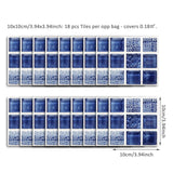 Maxbell 18 Pieces Adhesive Tile Mosaic Decal Kitchen Waist Line Wall Sticker Mural 3