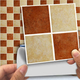 Maxbell 18 Pieces Adhesive Tile Mosaic Decal Kitchen Waist Line Wall Sticker Mural 7