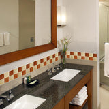 Maxbell 18 Pieces Adhesive Tile Mosaic Decal Kitchen Waist Line Wall Sticker Mural 7