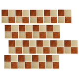 Maxbell 18 Pieces Adhesive Tile Mosaic Decal Kitchen Waist Line Wall Sticker Mural 7