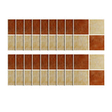 Maxbell 18 Pieces Adhesive Tile Mosaic Decal Kitchen Waist Line Wall Sticker Mural 7