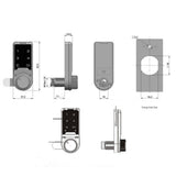 Maxbell 5 Digit Combination Codes Luggage Lock Travel Suitcase File Cabinet Lock L20