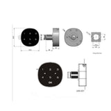 Maxbell  6 Digit 1000 Combination Coded Postbox Lock File Cabinet Electric Interior Locker, Keyless Touch Pad Lock Set