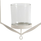 Maxbell Iron Ceiling Chandelier 3D Geometric Candle Holder Hanging Candlestick  B - White