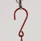 Maxbell Iron Ceiling Chandelier 3D Geometric Candle Holder Hanging Candlestick  F - Red