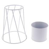 Maxbell Iron Plant Stand Garden Planter Succulent Flower Pot Shelf Rack Black L B White