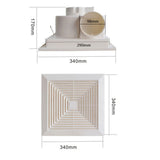 Maxbell 220V Low Noise Window Ceiling Wall Mount Ventilation Exhaust Fan 12 inch