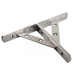 Max 1 Pair Stainless Steel L Shaped Wall Shelf Bracket Rack Support 6 inch