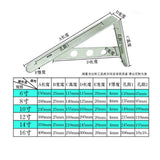 Max 1 Pair Stainless Steel L Shaped Wall Shelf Bracket Rack Support 6 inch