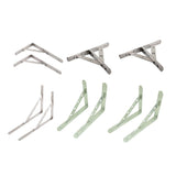 Max 1 Pair Stainless Steel L Shaped Wall Shelf Bracket Rack Support 6 inch