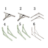 Max 1 Pair Stainless Steel L Shaped Wall Shelf Bracket Rack Support 6 inch