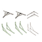 Max 1 Pair Stainless Steel L Shaped Wall Shelf Bracket Rack Support 6 inch