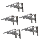 Max 2-Piece Stainless Steel L Shaped Wall Shelf Bracket Rack Support 8 inch