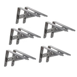 Max 2-Piece Stainless Steel L Shaped Wall Shelf Bracket Rack Support 8 inch