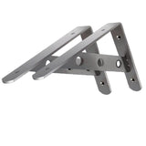 Max 2-Piece Stainless Steel L Shaped Wall Shelf Bracket Rack Support 8 inch