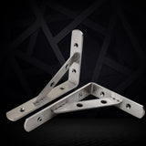 Max 2-Piece Stainless Steel L Shaped Wall Shelf Bracket Rack Support 8 inch