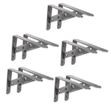 Max 2-Piece Stainless Steel L Shaped Wall Shelf Bracket Rack Support 8 inch