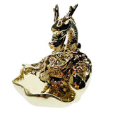 Max Dragon Incense Burners Smoke Backflow Cone Censer Stick Holder Bright Gold