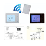 Max HY01RF RF Wireless Room Thermostat Wall Gas Boiler Heating Remote Controller White