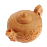 Max Wooden Handcarved Craft Collectable Figurine Ornament Teapot