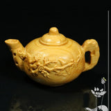 Max Wooden Handcarved Craft Collectable Figurine Ornament Teapot