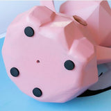Max 3D Abstract Lucky Cat Sculpture Geometric Resin Animal Statue Decor Pink S