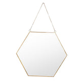 Nordic wrought iron gold dessing mirror wall hanging bathroom wall mirror S