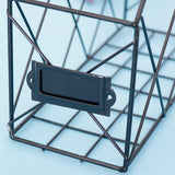 Metal Desktop File Folder Sorter Office Desk Organizer Single Tier-Black