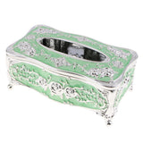 Max European Style Acrylic Tissue Box Luxurious Rose Napkin Cover Sliver Green - Aladdin Shoppers