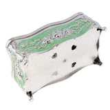 Max European Style Acrylic Tissue Box Luxurious Rose Napkin Cover Sliver Green - Aladdin Shoppers
