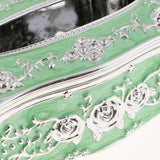 Max European Style Acrylic Tissue Box Luxurious Rose Napkin Cover Sliver Green - Aladdin Shoppers
