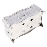 European Style Acrylic Tissue Box Luxurious Rose Napkin Cover Sliver White