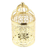 Max Electroplated Metal Birdcage Shape Tea Light Candle Holder B-Gold - Aladdin Shoppers