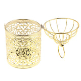 Max Electroplated Metal Birdcage Shape Tea Light Candle Holder B-Gold - Aladdin Shoppers