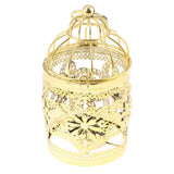 Max Electroplated Metal Birdcage Shape Tea Light Candle Holder E-Gold - Aladdin Shoppers