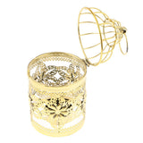 Max Electroplated Metal Birdcage Shape Tea Light Candle Holder E-Gold - Aladdin Shoppers