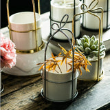Maxbell Wrought Iron Geometric Hanging Succulent Air Plants Triangle Flower Rack Silver_L