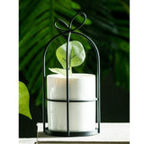 Maxbell Wrought Iron Geometric Hanging Succulent Air Plants Triangle Flower Rack Black_L