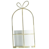 Maxbell Wrought Iron Geometric Hanging Succulent Air Plants Triangle Flower Rack Golden_M
