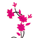 Maxbell Vine Flowers 3D Wall Sticker home wall decor DIY Decal Removable Red