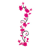 Maxbell Vine Flowers 3D Wall Sticker home wall decor DIY Decal Removable Red