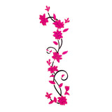 Maxbell Vine Flowers 3D Wall Sticker home wall decor DIY Decal Removable Red