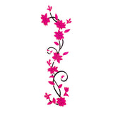 Maxbell Vine Flowers 3D Wall Sticker home wall decor DIY Decal Removable Red