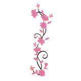 Maxbell Vine Flowers 3D Wall Sticker home wall decor DIY Decal Removable Pink