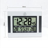 Digital Projection Clock Snooze Alarm Time Thermometer Calendar LCD Backlit for Home Office Dorm Livingroom