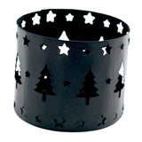 Max Maxb Christmas Iron Hollow  Candle Holders Xmas Candlestick Decoration Black Xmas Tree