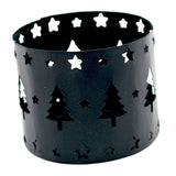 Max Maxb Christmas Iron Hollow  Candle Holders Xmas Candlestick Decoration Black Xmas Tree