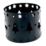 Max Maxb Christmas Iron Hollow  Candle Holders Xmas Candlestick Decoration Black Xmas Tree